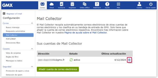 Borrar Mail Collector