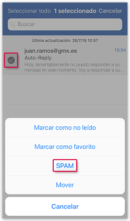 E-Mail als Spam markieren