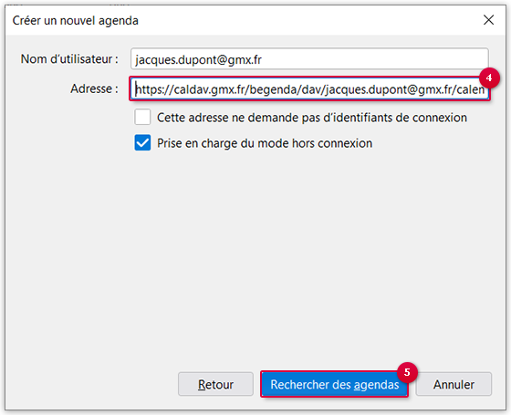 Configurez la synchronisation avec Mozilla Thunderbird