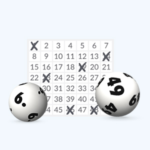 Lottokugeln mit Spielschein 6aus49