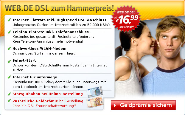 WEB.DE DSL zum Hammerpreis!