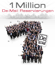 1 Million De-Mail Reservierungen